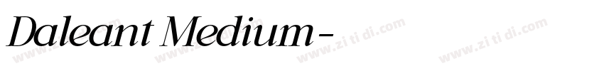 Daleant Medium字体转换